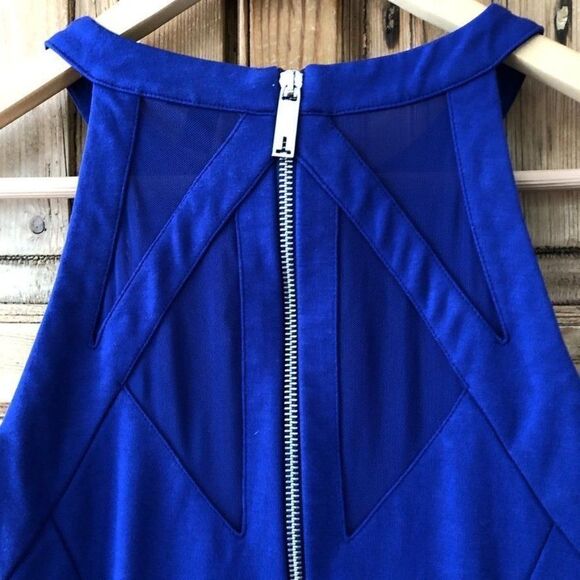 Ted Baker 1 (US 4) Jashmee Mesh Insert Bodycon Blue Dress - Picture 7 of 8